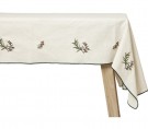 Holmen Carol - Duk m/Broderi Bomull 240x140cm Sand thumbnail