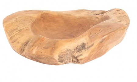 Lama håndlaget trau resirkulert teaktre Ø47 Natur