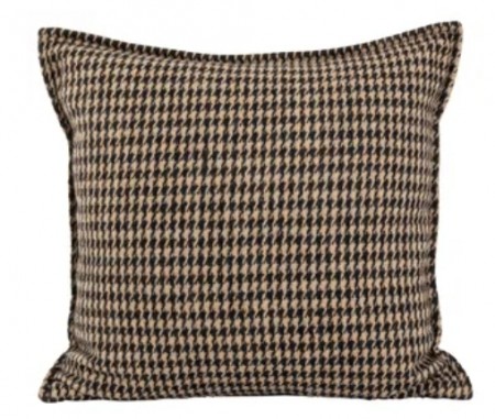 Lama putetrekk hundetann ull 50x50 Beige/Sort