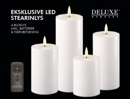 Deluxe Homeart LED Kubbelys Hvit 4stk Giftbox